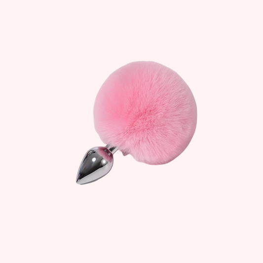 Pink plush anal plug