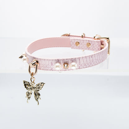 [Midnight Shimmer Butterfly] Crocodile Pattern sm Popular Human Collar