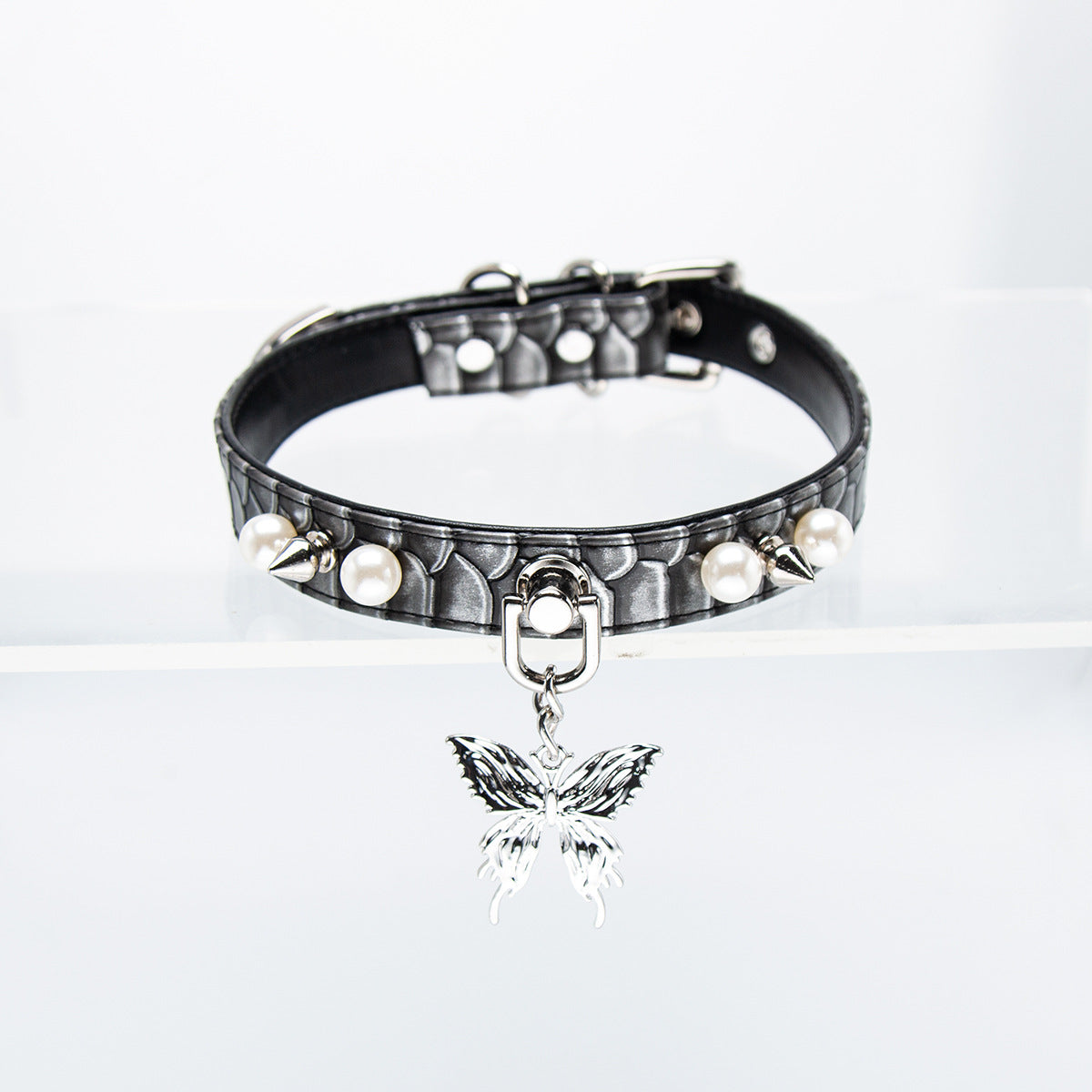 [Midnight Shimmer Butterfly] Crocodile Pattern sm Popular Human Collar