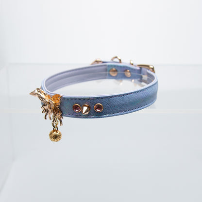 [Mystic Bell Butterfly] Starry Blue Purple Butterfly Bell Human Collar