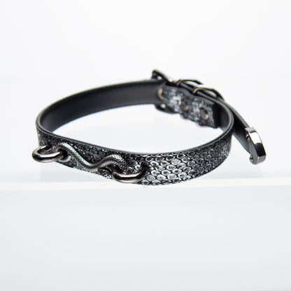 [Medusa's Gaze] Sexy Snakeskin Pattern Human collar